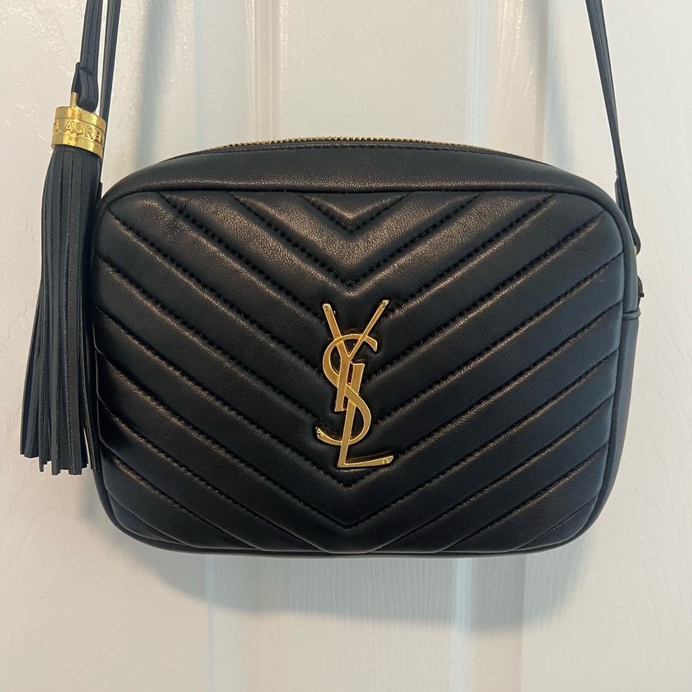 Lou Medium YSL Camera Bag with Pocket in Quilted Leather- DUPE Look a Like!